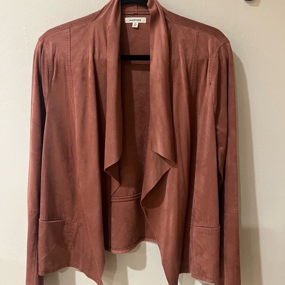 Max Studio Terracotta Open Front Blazer